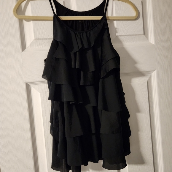 Black ruffle blouse - Picture 1 of 3